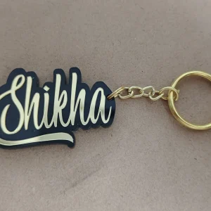 Personalized 'Shikha' Name Keychain - Elegant Handmade Artisan Accessory - Personalized name keychain