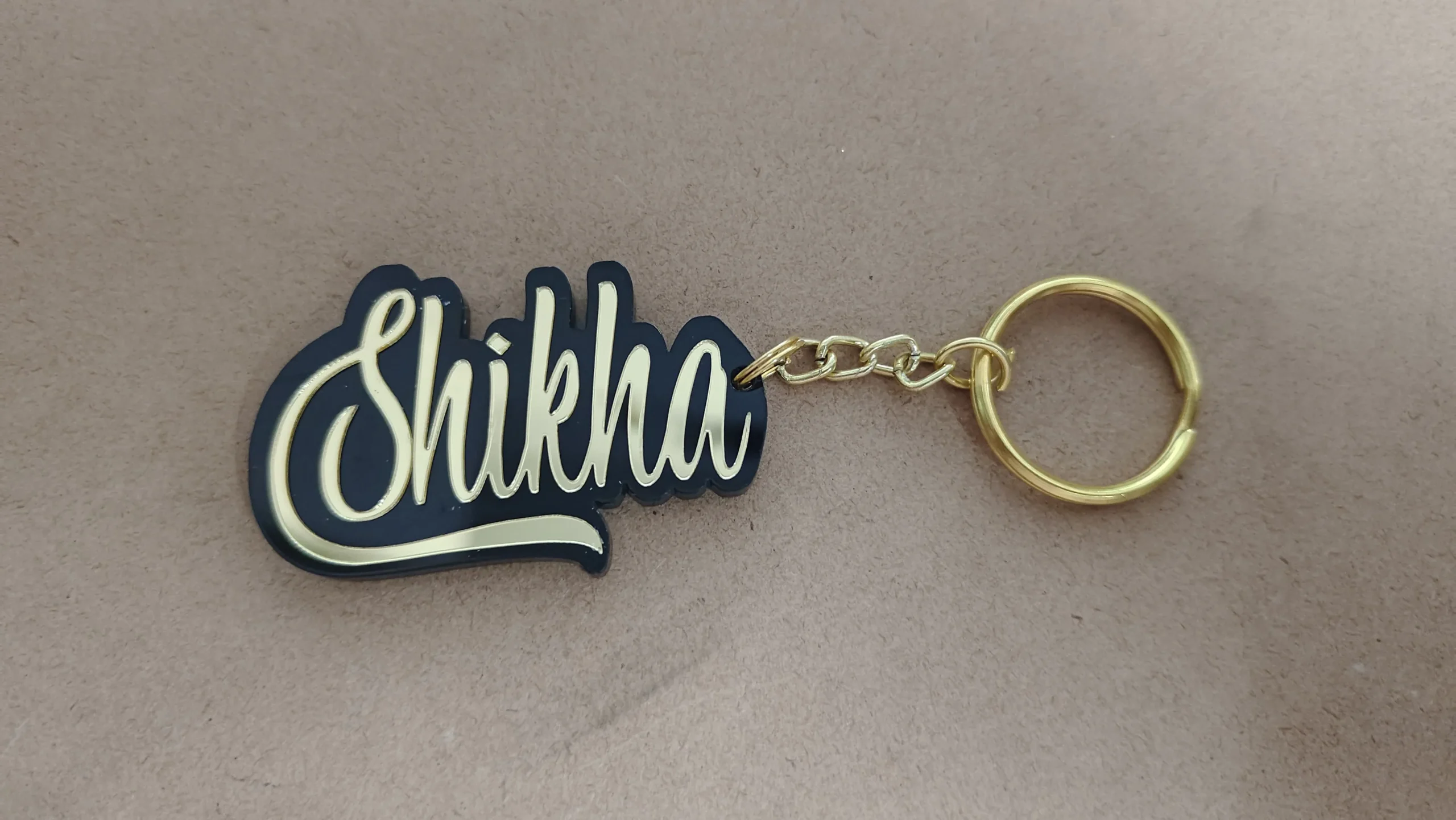Personalized 'Shikha' Name Keychain - Elegant Handmade Artisan Accessory - Personalized name keychain
