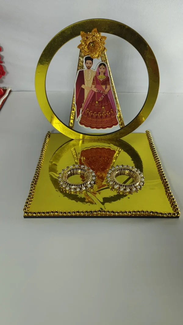 Handmade Pearl and Gold Wedding Ceremonial Bangles - Traditional Indian Bridal Jewelry Set - Handmade bridal bangles