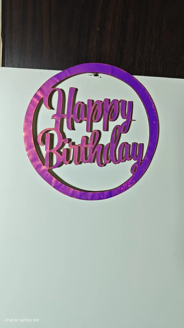 Handmade Purple Ombré 'Happy Birthday' Decorative Wall Art Piece - Handmade birthday wall art