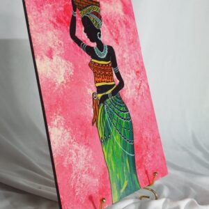 "Grace in Harvest – Tribal Woman Wall Art"