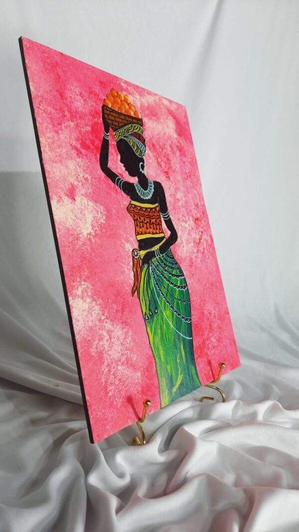 "Grace in Harvest – Tribal Woman Wall Art"