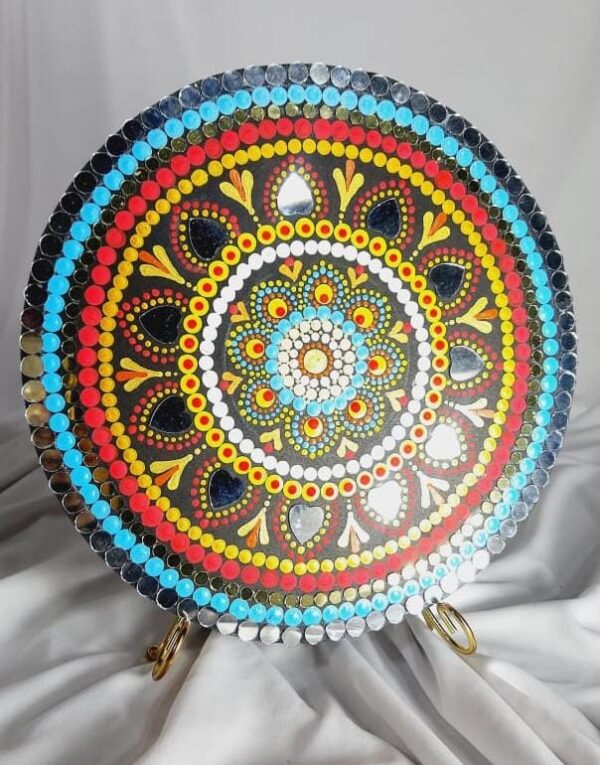 "Radiant Mandala Burst Plate" - Image 2