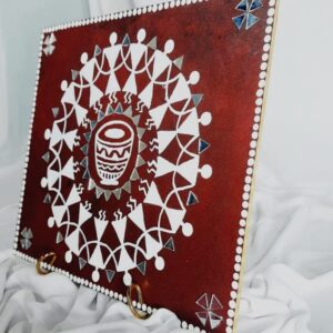 this is "Tribal Rhythm Wall Art – Warli Folk Design"