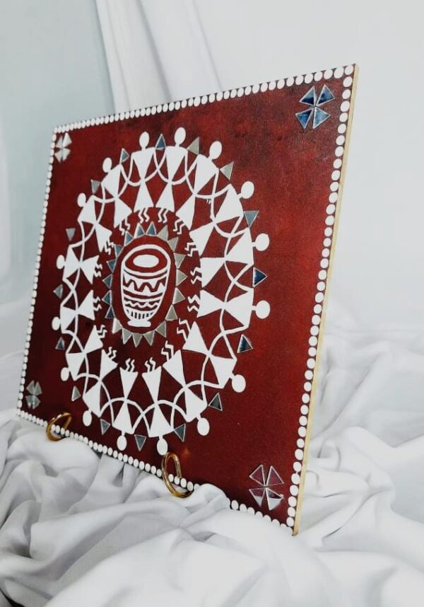 this is "Tribal Rhythm Wall Art – Warli Folk Design"