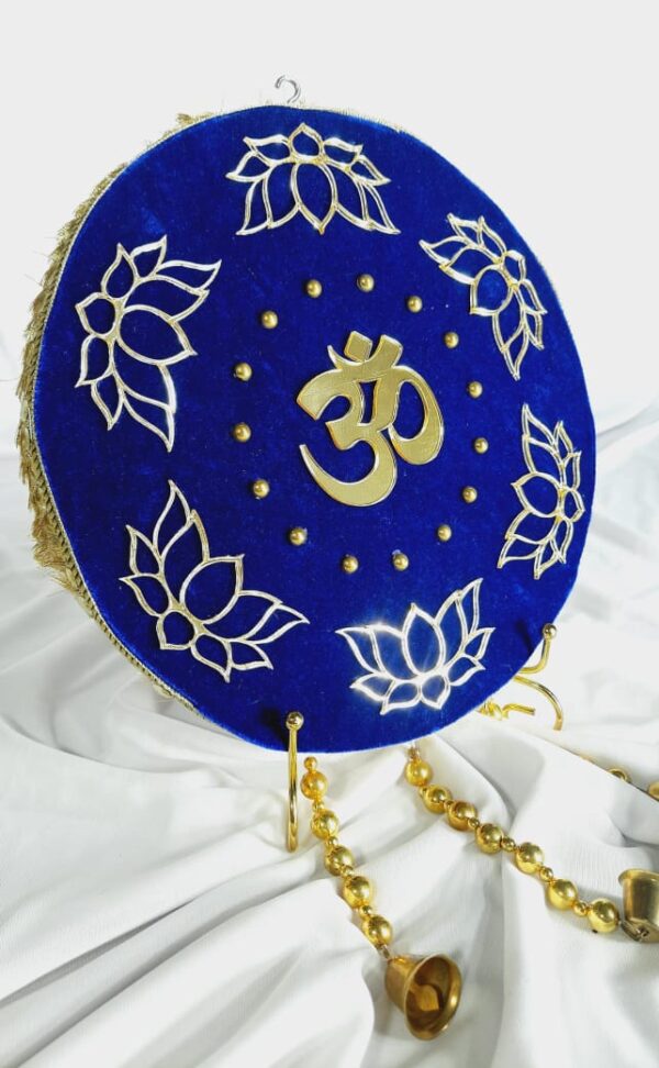 this is Divine Harmony Wall Hanging – Om & Lotus Design" full velvet - Image 2