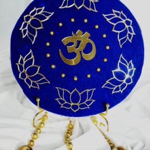 this is Divine Harmony Wall Hanging – Om & Lotus Design" full velvet