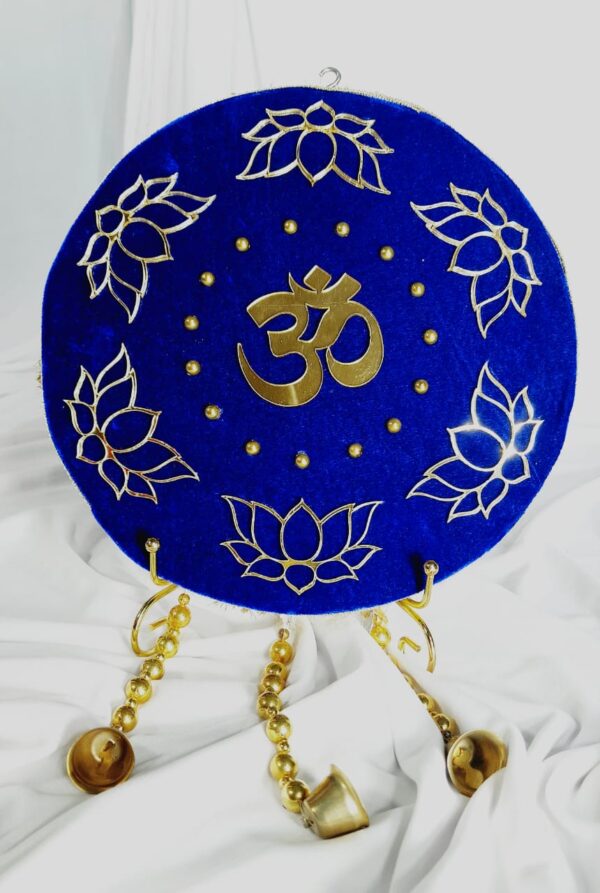 this is Divine Harmony Wall Hanging – Om & Lotus Design" full velvet