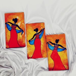 this is "Sacred Silhouette" - Vibrant Abstract Portrait Painting