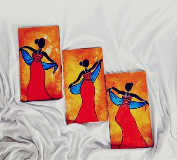 this is "Sacred Silhouette" - Vibrant Abstract Portrait Painting