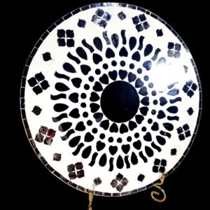 "Elegant Handcrafted Mirror Mosaic Decorative Plate"