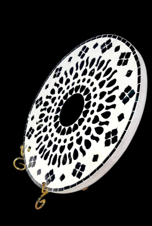"Elegant Handcrafted Mirror Mosaic Decorative Plate" - Image 3