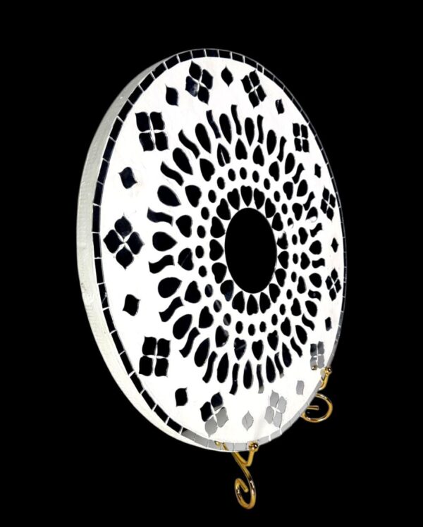 "Elegant Handcrafted Mirror Mosaic Decorative Plate" - Image 2