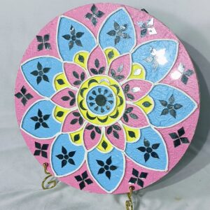 This is "Blooming Mandala Wall Plate - Handcrafted Decorative Textured Mandala Art