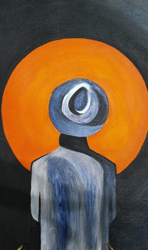 "Soul in Solitude - Abstract Spiritual Painting" Minimalist Abstract Spiritual Art - Image 2