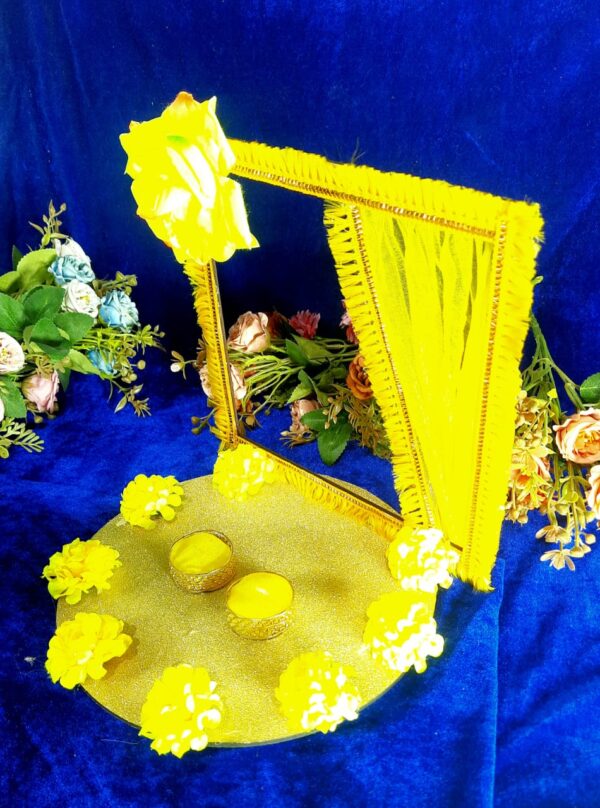 Sunshine Yellow Floral Ring Platter - Image 3