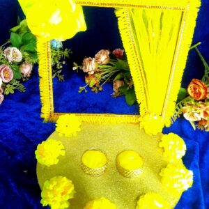 Sunshine Yellow Floral Ring Platter