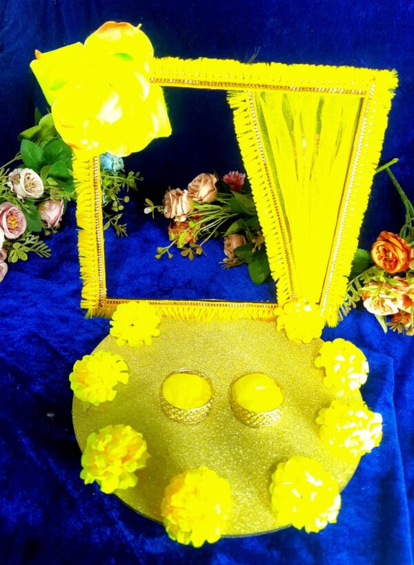 Sunshine Yellow Floral Ring Platter