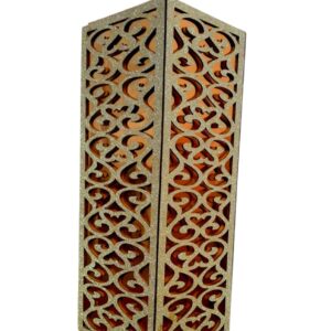 Artisan Geometric Flower Vase – Handcrafted Decorative MDF and Acrylic Floral Holder