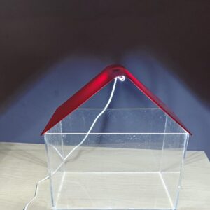 House-Shaped LED Aquarium – Modern Acrylic Fish Tank with Decorative Roof Light