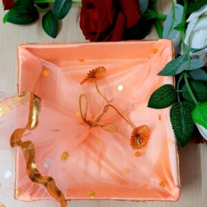 THIS IS Elegant Peach Net Gift Tray