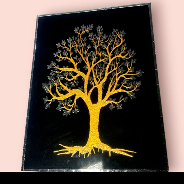"Golden Harmony – Tree of Life Wall Art" - Image 3