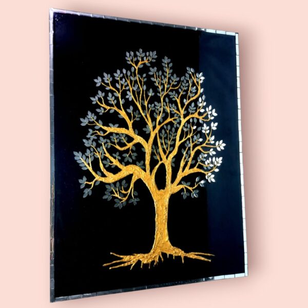 "Golden Harmony – Tree of Life Wall Art"