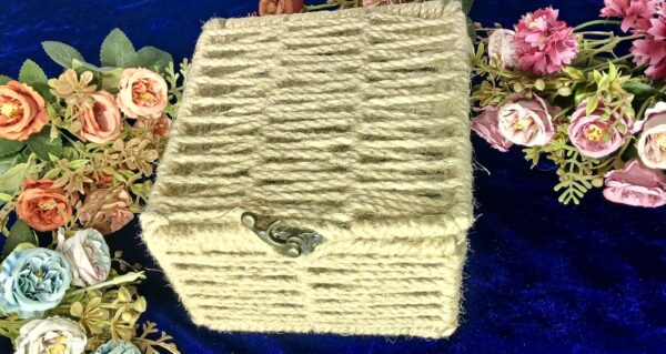 "Rustic Charm – Handmade Jute Storage Box" - Image 3