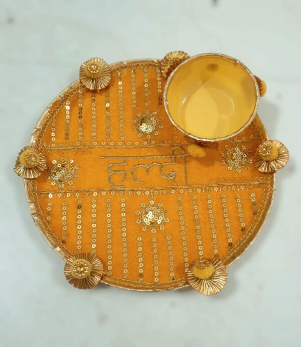 Festive Wedding Thali Set - Mehndi & Haldi - Image 3