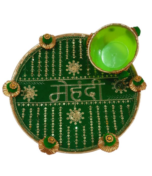 Festive Wedding Thali Set - Mehndi & Haldi - Image 2