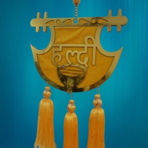 Golden Haldi Ceremony Decorative Hanging – Kalash Design