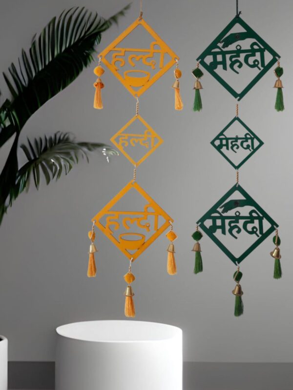 Haldi & Mehendi Ceremony Decorative Hangings (Set of 2)